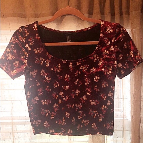 Velvet Crop Top - Picture 2 of 3